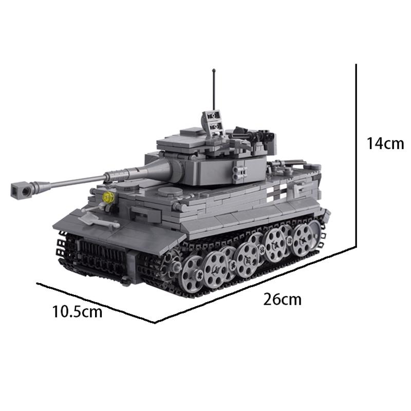 WW2 Military Tank Series Building Blocks German Soviet Union Army Soldier Figures Armored Vehicle Car Cannon Weapon Bricks Toys