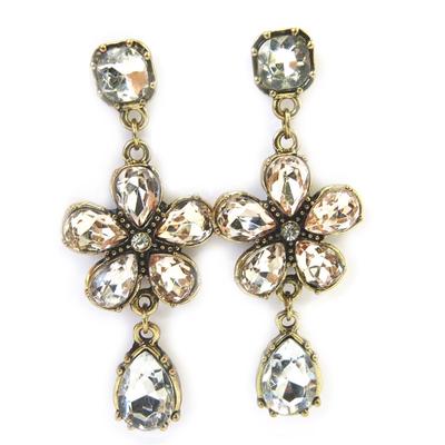 [M1918] - Golden White 'Scarlett' Designer Earrings