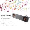 Wired Speaker HiFi Stereo Subwoofer USB Powered 3.5mm Plug Portable Desktop Long Speaker for TV Computer Long Speaker