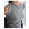 Camisole Vest for Women Cotton Round Neck Colourful Basic Sleeveless Undershirt Tops Tees with Coverage for Side Cleavage