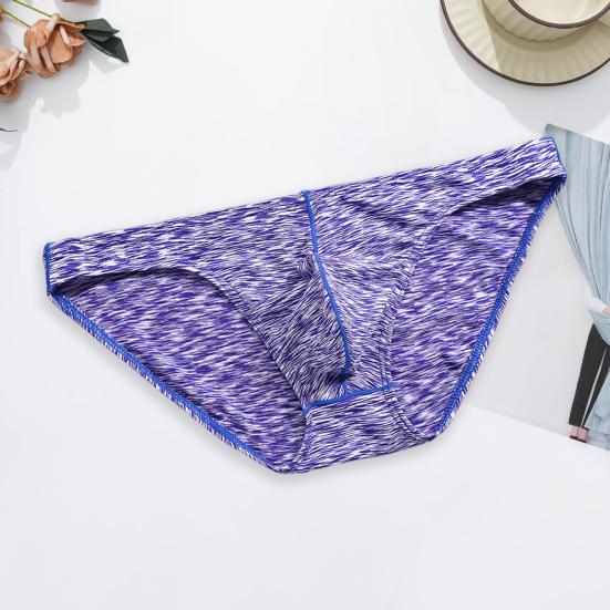 Men Slim Fit Briefs Low-rise High Elasticity U-convex Printing Panties Breathable Smooth Lines Underwear