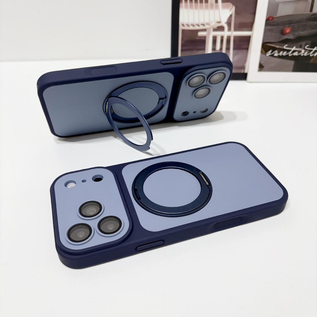 Applicable to iPhone18Pro mobile phone case, armor magnetic suction rotating bracket, Apple 17/16 anti-drop protective case wholesale