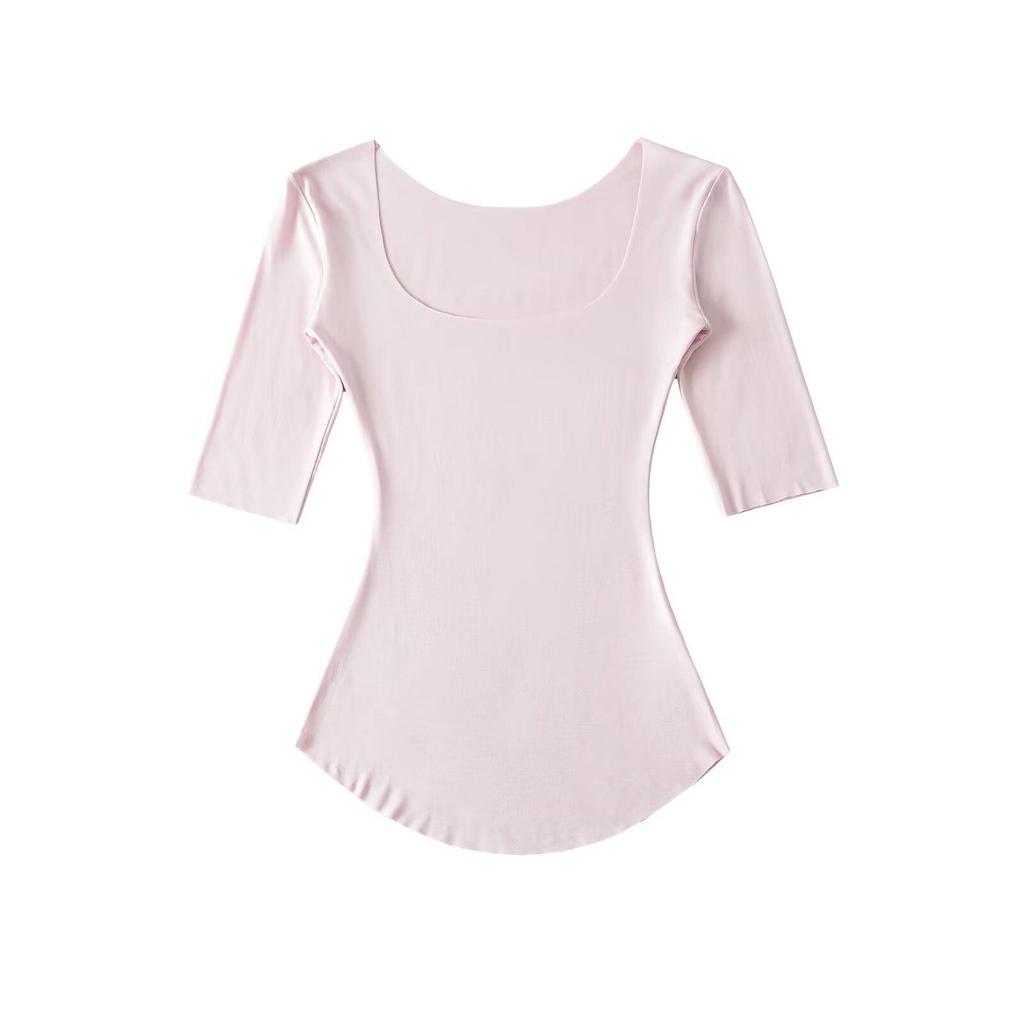 2026 Spring/Summer Women's Off-the-Shoulder Square Neck Mid-Sleeve Top