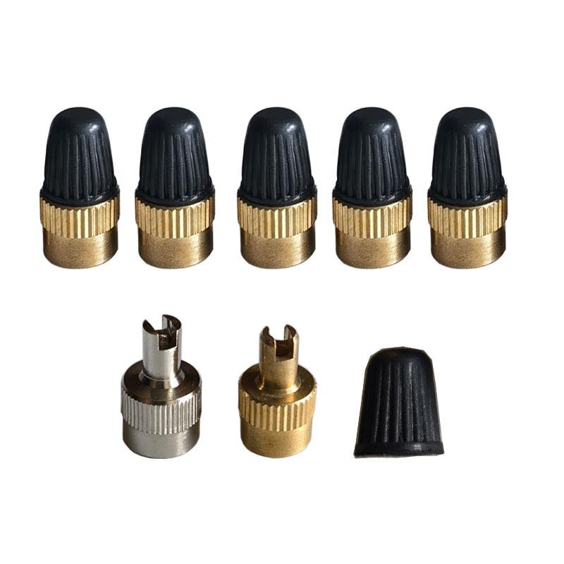 Multifunctional Pure Copper Valve Stem Cap & Core Wrench for Cars, Motorcycles, Bicycles, & Electric Scooters