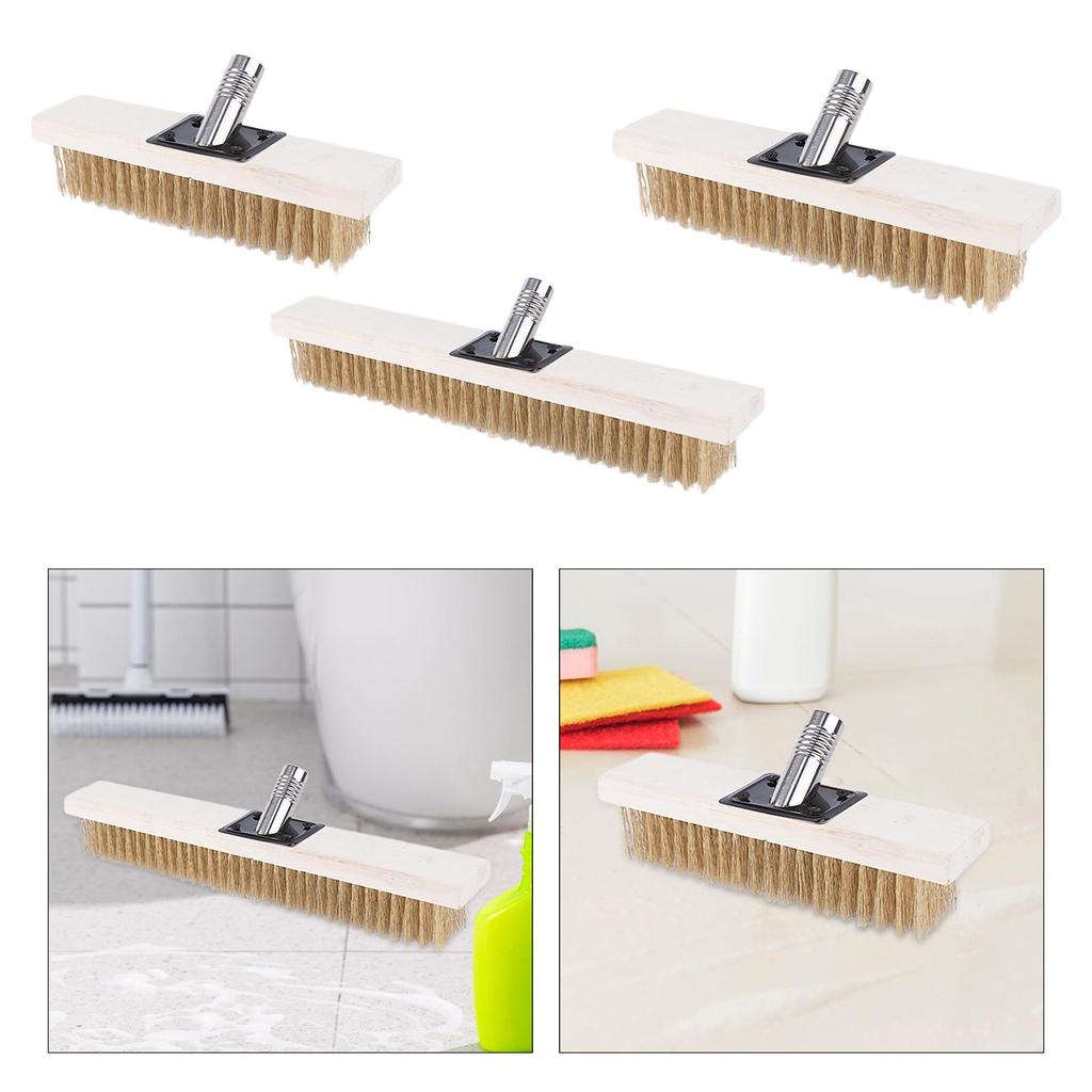 Floor Scrub Brush Head Cleaning Brush,Tile Scrubber Brush Thread Fitting for Bathroom Driveway Deep Grooves Bar Swimming Pool