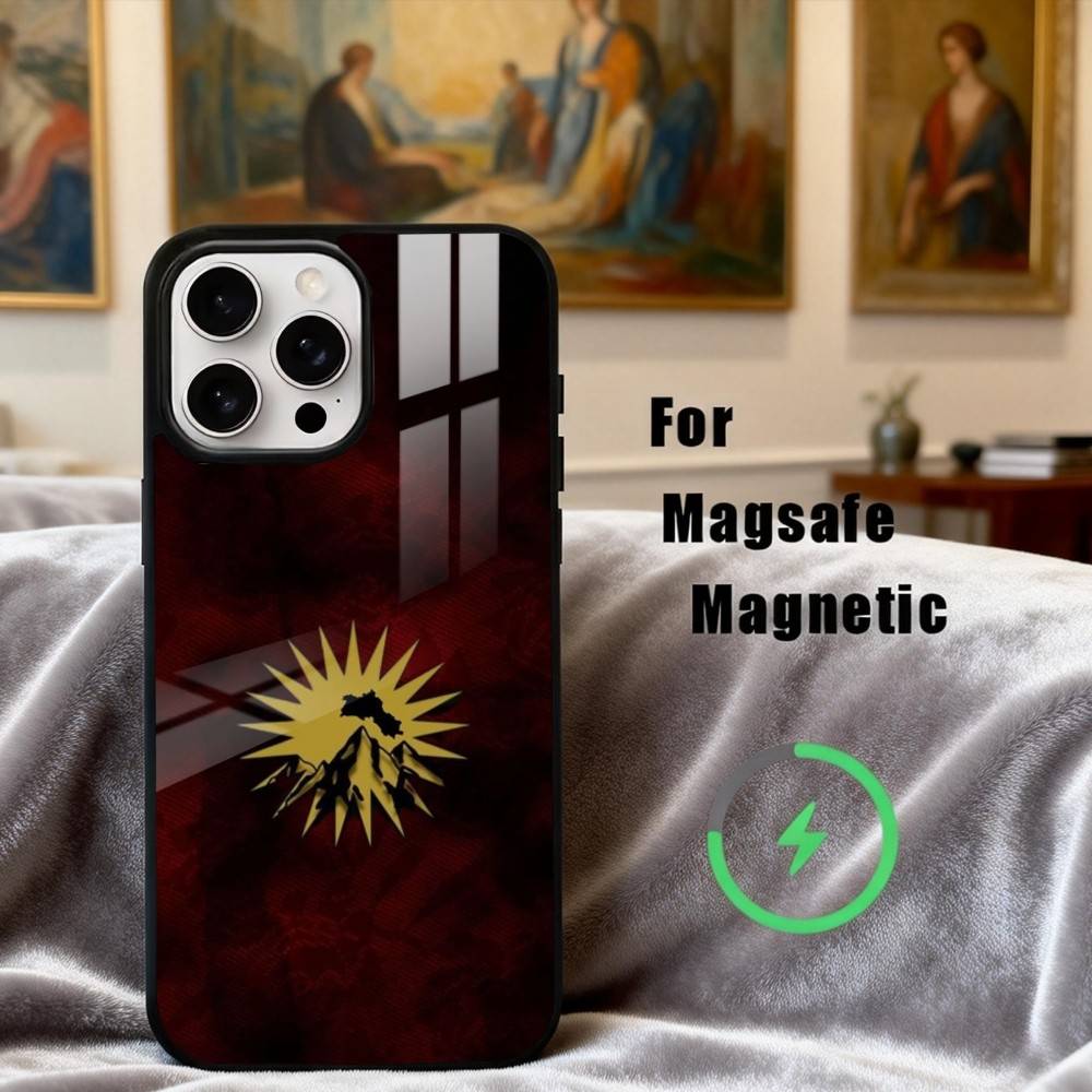 

K-Kurdistan-N F-Flag-G Phone Case For iPhone17,16,15,14,13,12,11 Plus,Pro Max Magnetic For Magsafe Wireless Charging iPhone15