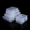 Large Transparent Rectangular Hardware Storage Box with Lid - PP Plastic Tool Accessories Organizer