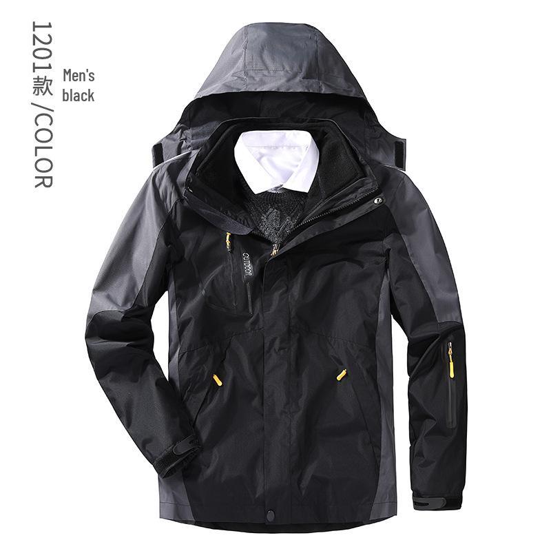 Men's 3-in-1 Outdoor Waterproof Workwear with Detachable Fleece Liner