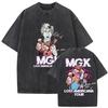 Rapper MGK Lost Americana Tour 2026 Tričká Machine Gun Kelly Vintage Prané Grafické Tričko Pánske Hip Hop Krátke Rukávy Tričko