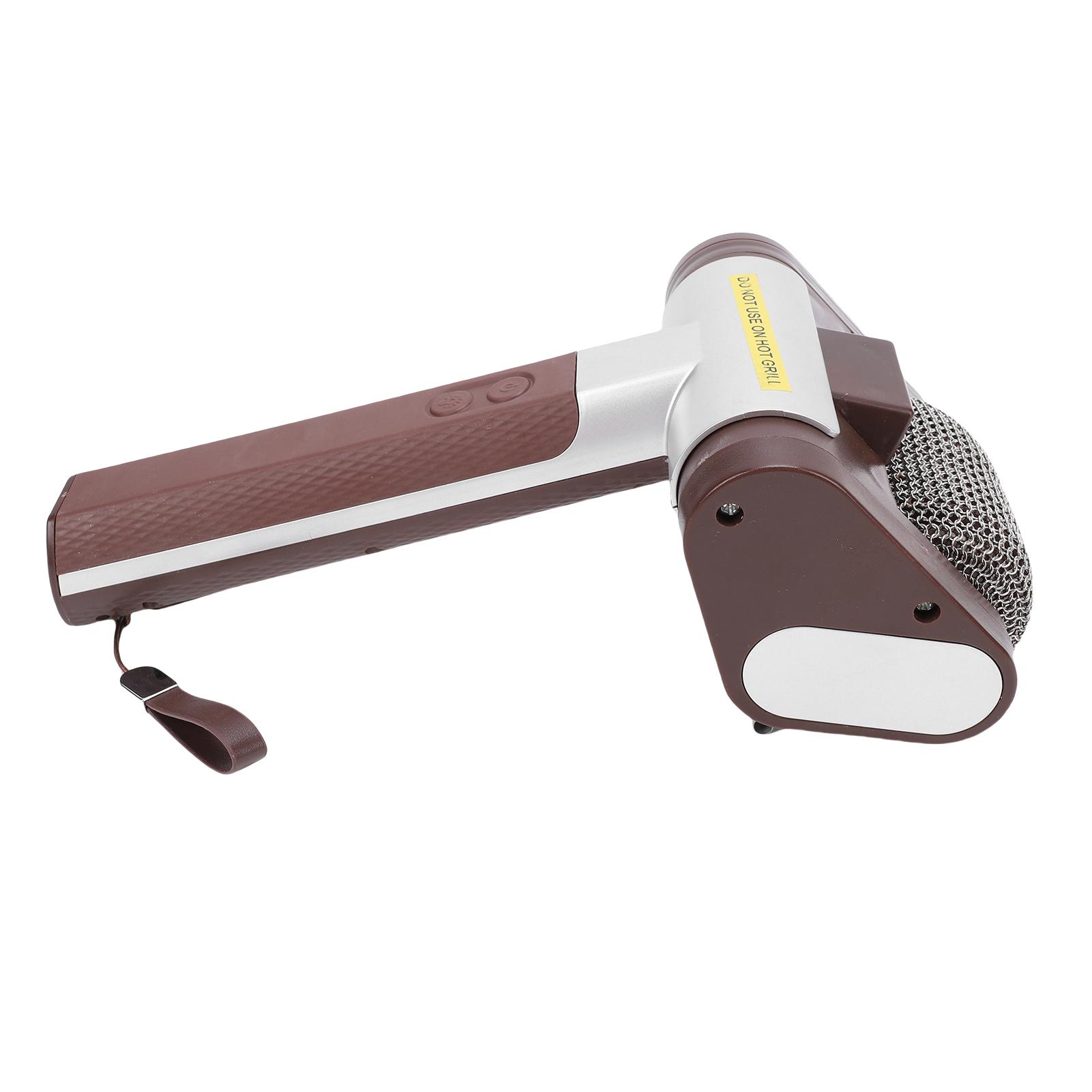 

Grill Brush Cordless Rechargeable BBQ Tool with 350 RPM Stainless Steel Roller LED Light Electric BBQ Grill Cleaner