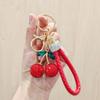 Crystal Diamond Cherry Keychain: Cute Cherry Alloy Bag Charm & Car Key Ornament
