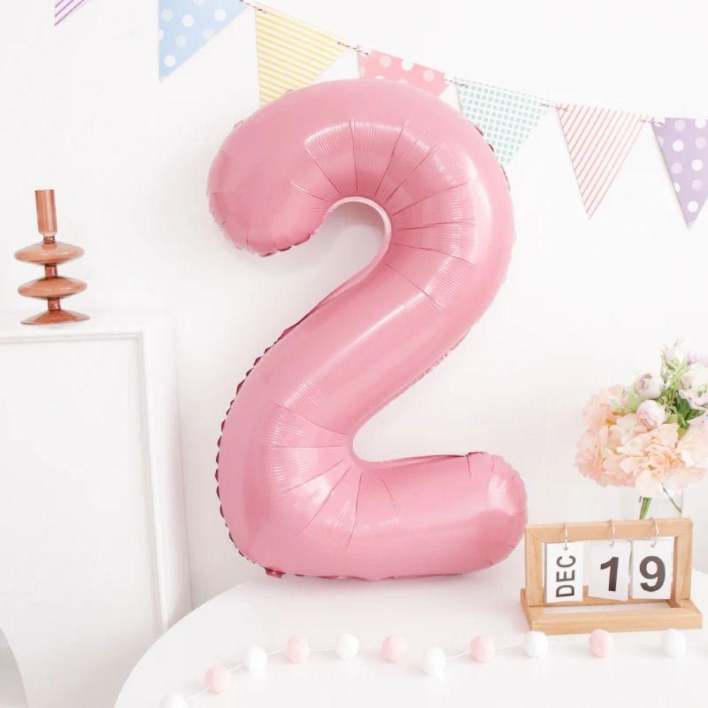 Princess Birthday Jumbo Number Balloon Girls Pink Crown Balloons New Birthday Number Ballons