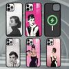 A-Audrey H-Hepburn C-Classic  Phone Case For iPhone17,16,15,14,13,12,11 Plus,Pro Max Magnetic For Magsafe Wireless Charging