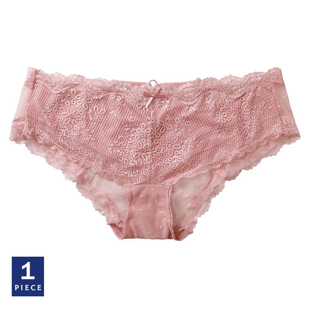 Charmleaks Women's Underwear Plus Size Lace Panties 1 Piece Briefs Bow-tie Tanga Soft Basic Bottom