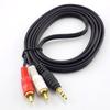 Splitter Audio Cable 2 RCA Stereo 3.5mm To 2 RCA Male Audio AUX Line Adapter Cable Jack Connector