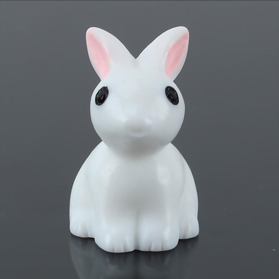 15 Pcs Lovely Miniature Mini Rabbit Resin Garden Fairy Ornament Flower Plant Pot Home Figurine Animal Decor Figurines Miniatures