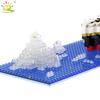 MOC Titanic Giant Ocean Iceberg Adventure Navigation Boat Small Particle Building Blocks Kid Micro Bricks Toy for Adult