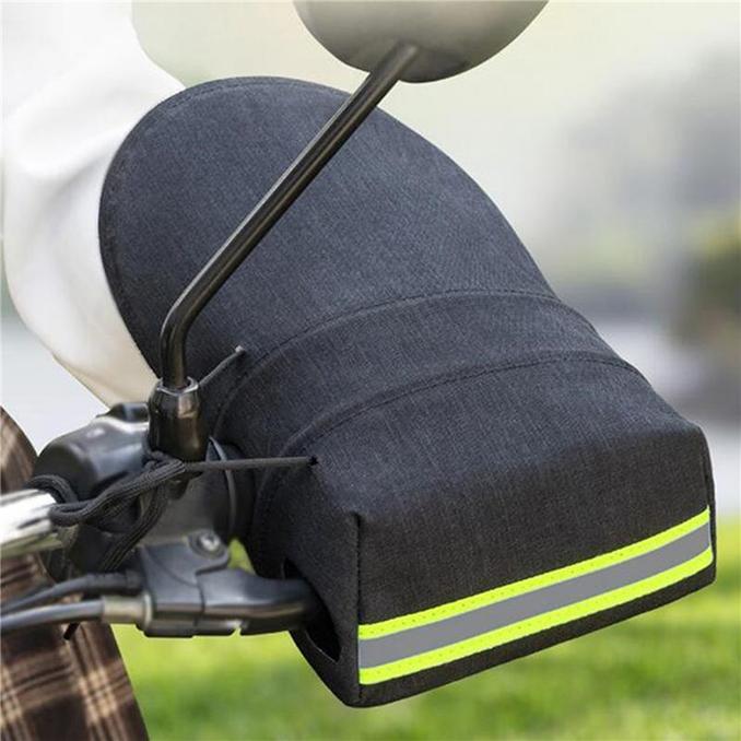 Sunproof Waterproof Windproof Electric Bike Glove Reflective Strip Design Breathable Hand Protection Motorcycle Handlebar Glove