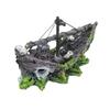 Resin Aquarium Landscape Decoration Home Decorations Wreck Ship Ornament Home