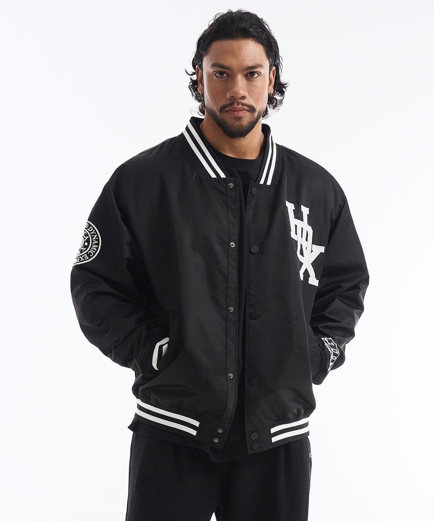 Hdex 916 Applique Baseball Jacket (Black)