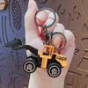 Mini Engineering Cars Charm Keychain Pull Back Cartoon Toy Car Keychain Pendant Anti-Detachable Hook Decompression Tool