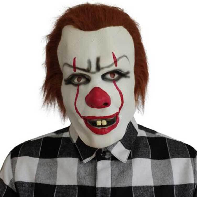 Movie Terror It Clown Latex Headset Mask Event Props For Christmas Halloween And