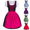Charming German Dress Bavarian Dirndl Costume With Elegant Apron Decoration