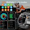 New 1400 mAh Battery Military Smartwatch Men IP68 Waterproof Flashlight Health Monitor Sports Call Smart Watch For iOS Android