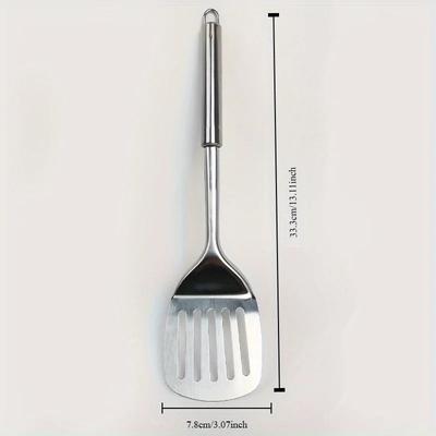 1 Piece Silver Stainless Steel Perforated Slotted Spatula for Kitchen, Flipping Steak and Burger
