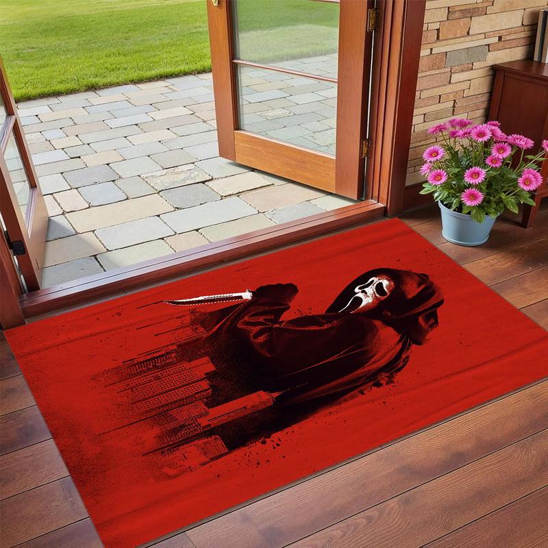 Crystal Velvet Rug Soft Non Slip Indoor Floor Mat Home DecorScream Ghostface