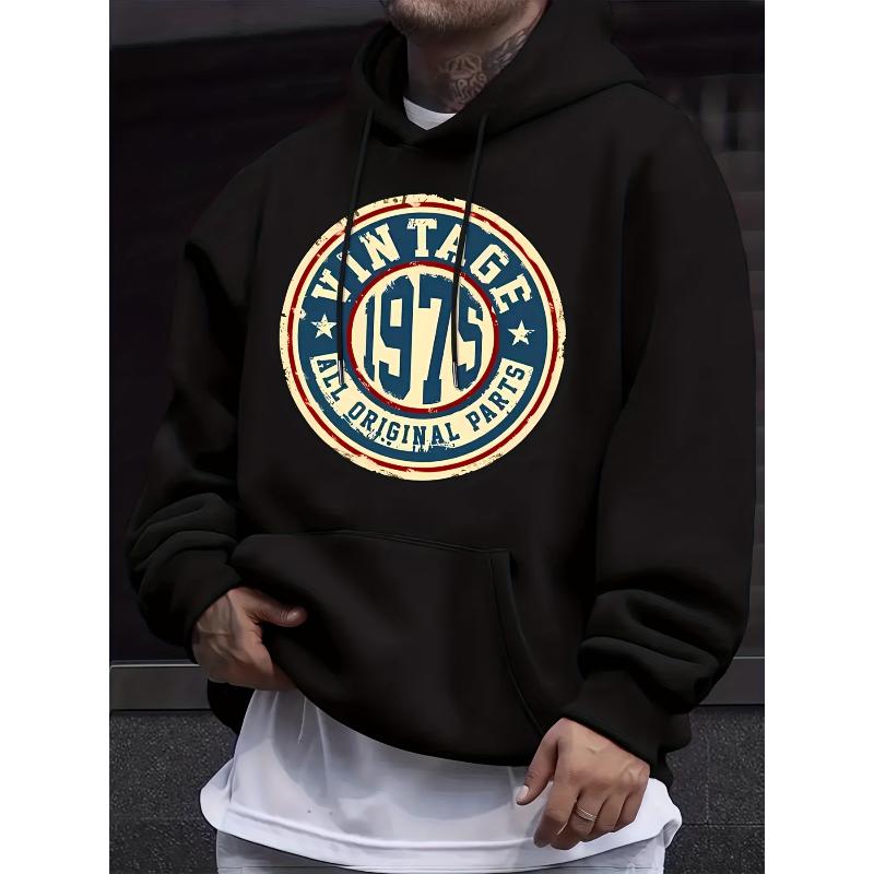 

Men s Casual Hoodie Sweatshirt, Loose Fit, Polyester Pullover Hooded Sweatshirt with Drawstring for Men XXL чорний