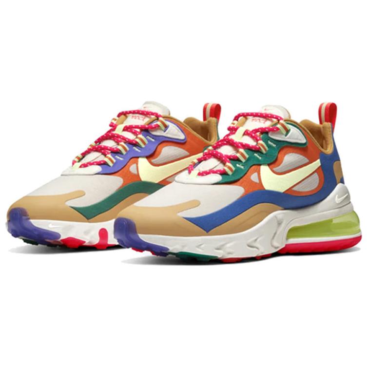 Nike Air Max 270 React 'Multi Color Tan' Women's Sneakers Casual Shoes CQ4805-071
