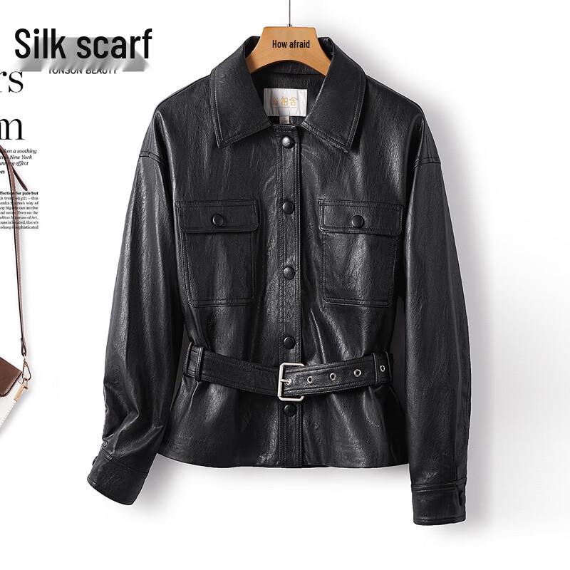 

Женский элегантный жакет с лацканами и длинными рукавами L