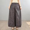 Plus size Vintage plaid high Waist Casual loose spring Summer wide leg Pants Women Trousers
