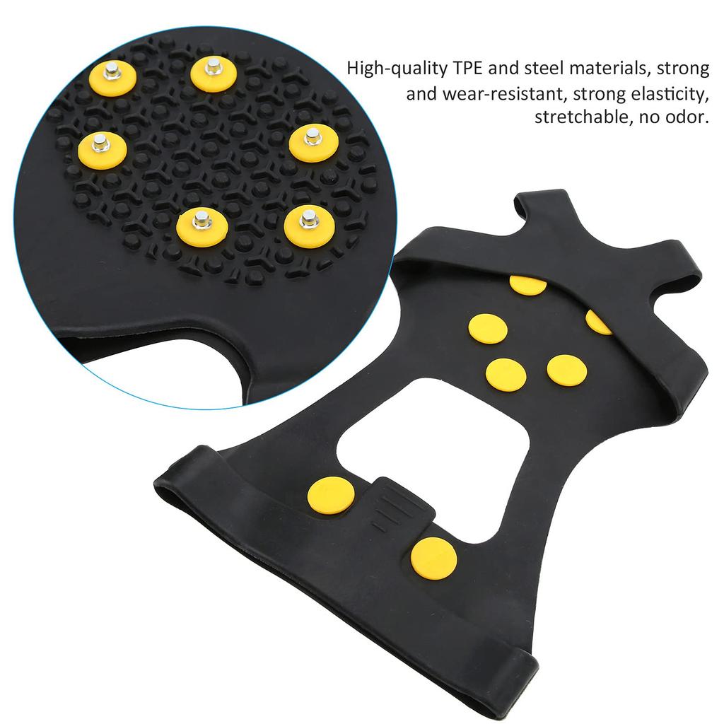 Eis Schnee Griffe Traktionsstollen Schuhüberzug Steigeisen mit 10 Zähnen Steigeisen für Outdoor Schneeklettern Rutschfeste Schuhstollen