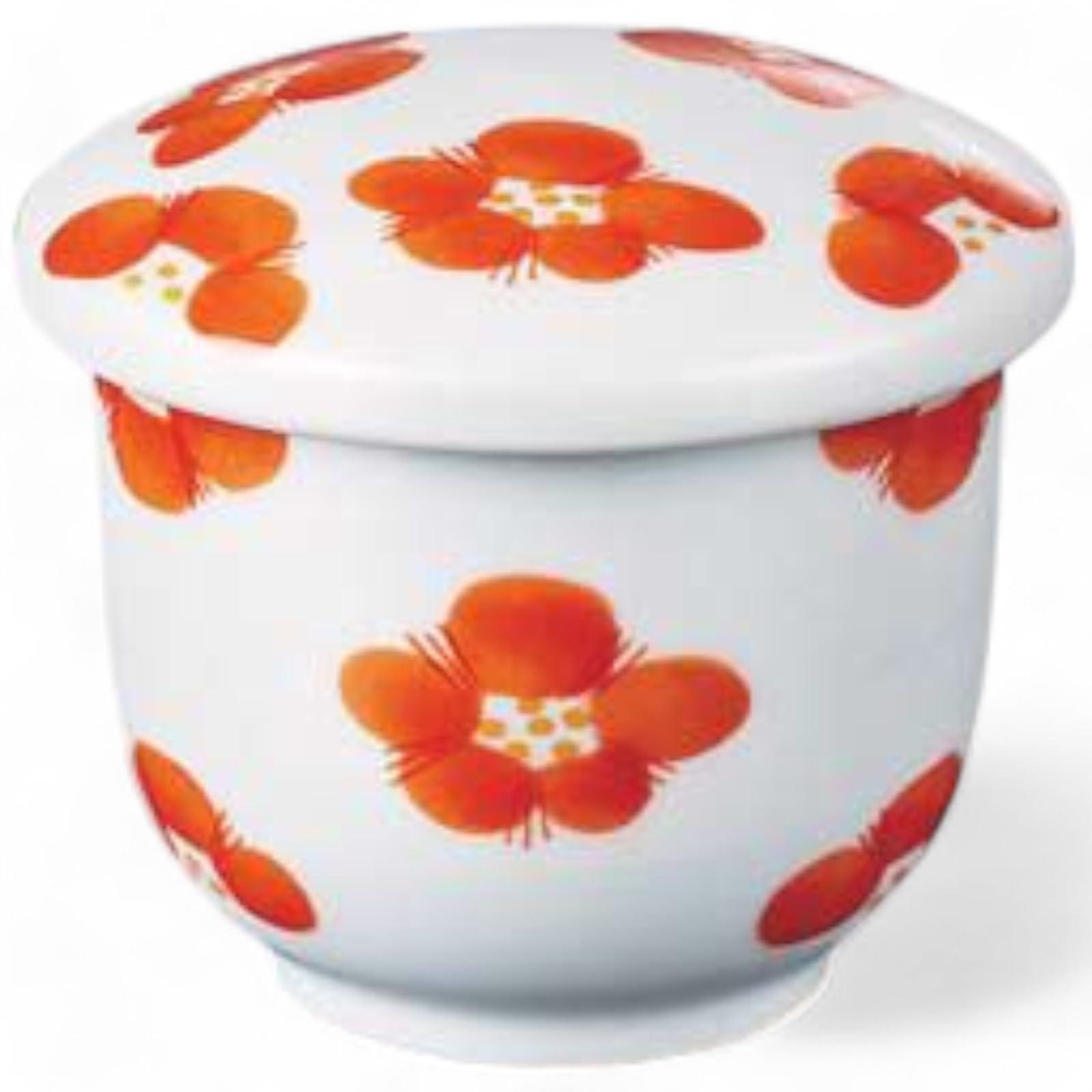 

Такюмифу Арита Фарфор 7 см Пароварка, Дизайн Красная Слива, обернутая жемчугом, Сделано в Японии