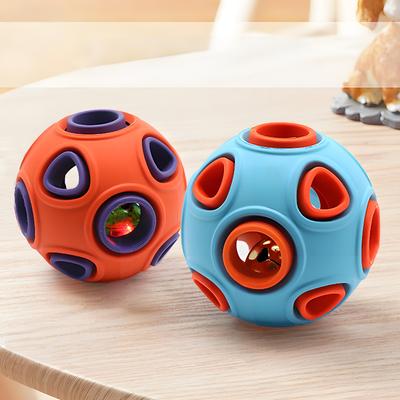 Doppelschichtiger Hundespielzeugball, Naturkautschuk, selbstreinigende Zähne, Molarenzähne, leckender Spielzeugball