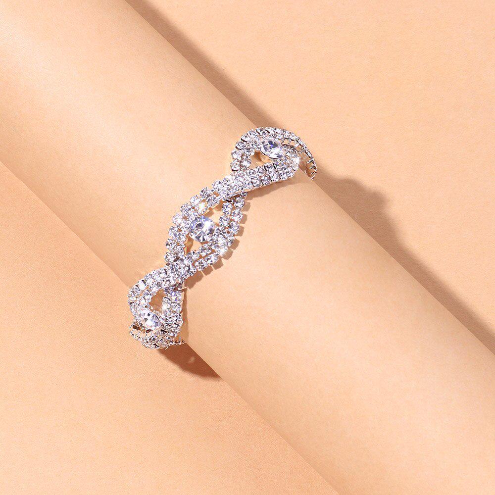 Chic Rhinestone Evil Eye Claw Chain Anklet