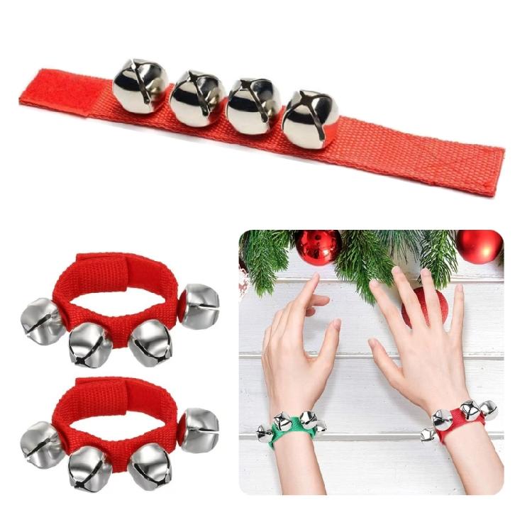 8Pcs Wrist Band Wrist Bells Band Wrist Bells Bracelets Wrist Band, Musical Ankle Bells Rhythm Instrument Percussion Toy