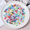ZW08 ABCai 100pcs 7mm Plating Color Acrylic Flower Charm Beads Tiny Mix Shiny Spacer Bead Jewelry Making Diy Bracelet Material