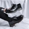 Fashion High Sole Increase Leather Shoes For Men Streetwear Fashion Casual Dress Leather Shoes Male Korean Office Commute Leather Shoes