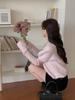 Korean Fashion Knit Sweater with Long Sleeves and Arm Set of Cardigan and Short Sleeve Korean Short [KOREARU] Women's Covers, Bolero, Knitwear,
