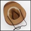 White Fang CZ193 Western Cowboy Stylish and Cool Men's (Khaki) Hat, Fedora,