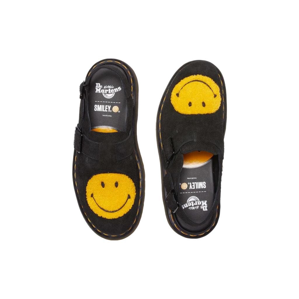 Dr. Martens Jorge Smiley® Suede Round Toe Lace-Up Casual Shoes Men Casual Shoes Black 31391005