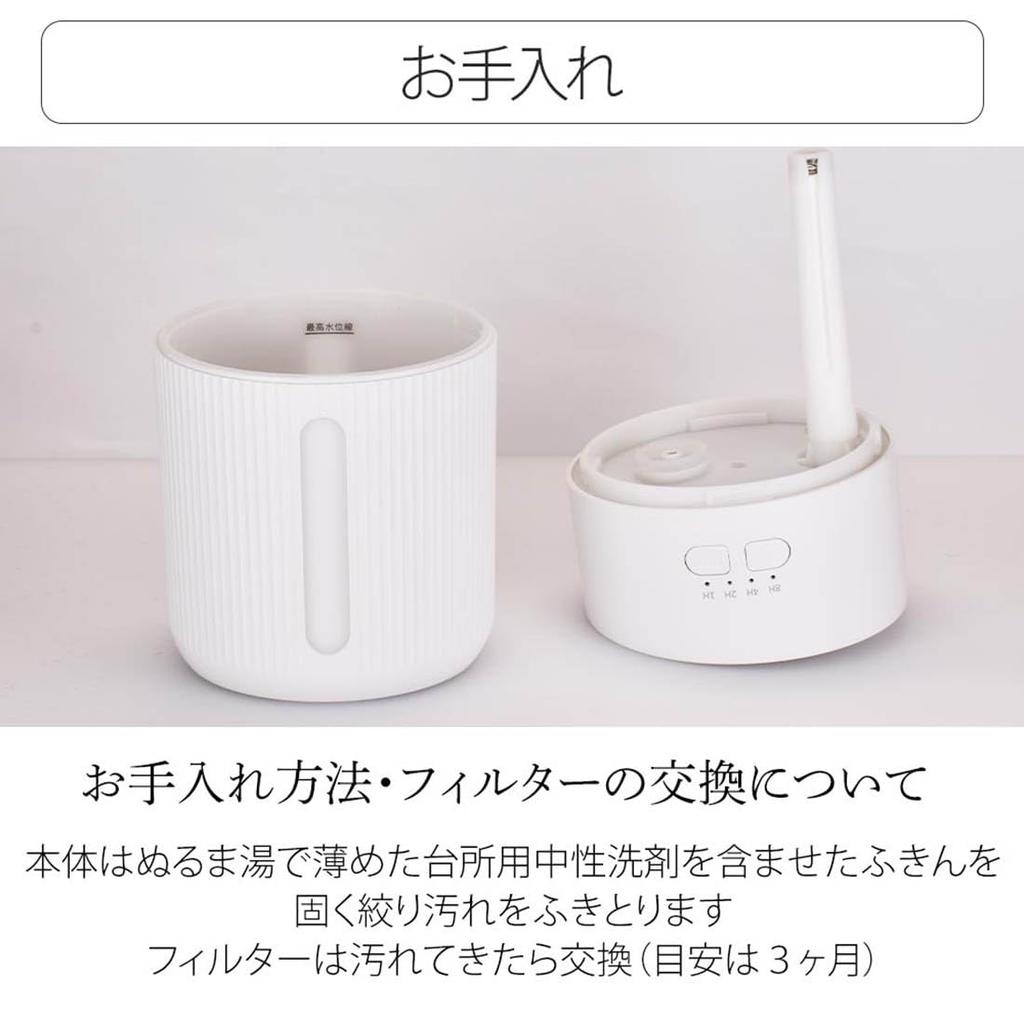 OHM Electric Mini Tabletop USB Refills with with LED Humidifier, Powered, Lid, White, Light, KIS-UK400C-W (08-1426)