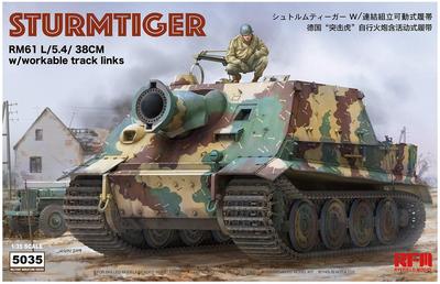 Ryefield Models 1/35 Maßstab Deutscher Sturmtiger mit Verbindbaren Ketten Bausatz RFM5035