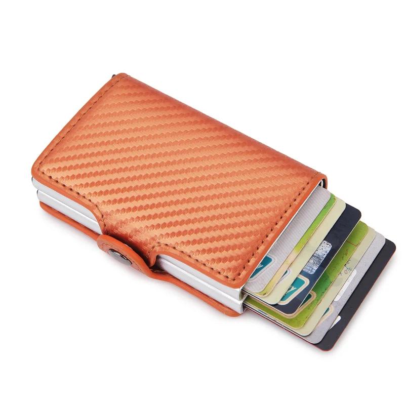 

Anti Rfid Carbon Fiber Credit Card Holders Men Wallets Bank Cardholder Case Metal Business Smart Magic Minimalist Wallet Gift