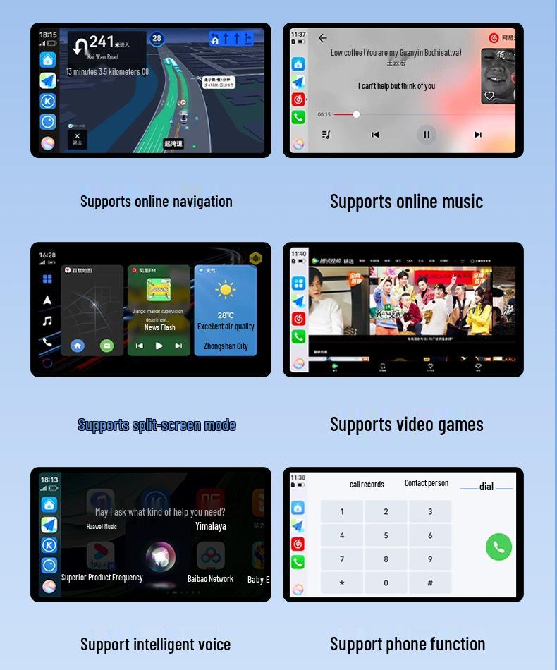 Wireless CarPlay/Android Auto Dual-Function Android Car Radio
