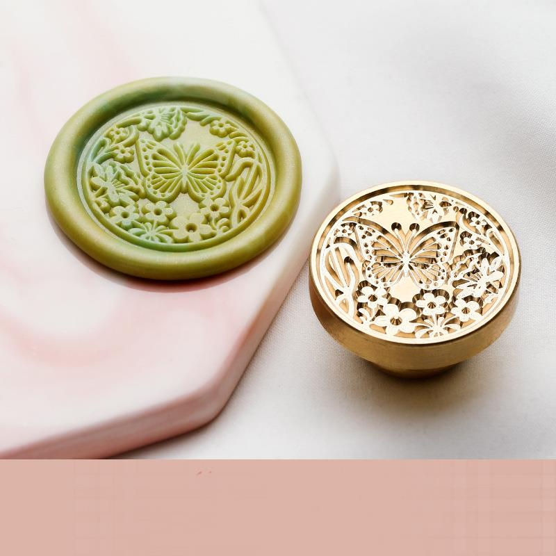 Siegelstempel aus Wachs mit Tiermotiv, botanisch, klassische Siegelstempel, Hochzeitskarten-Dekor mit Kaninchen, Wal, Katze, Fuchs, 2,5 cm, Siegel-Ersatzkopf