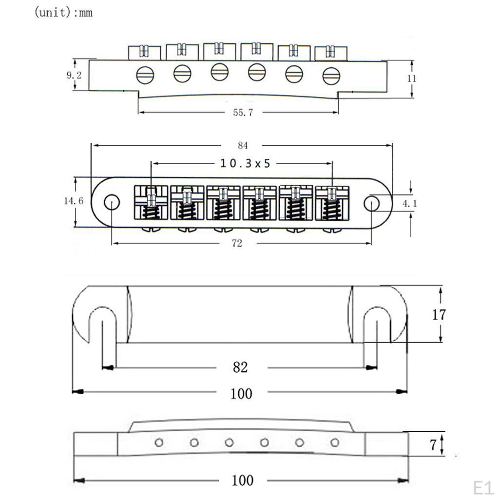 1 Set Guitar Bridge Tailpiece Tail For